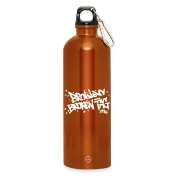 broken-tag-dos - Water Bottle with carabiner 750 ml - burnt orange - Front