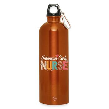 Infirmière en soins intensifs colorée - Gourde en inox avec mousqueton 750 ml - orange - Devant