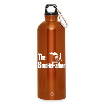 The Smoke Father Grill Artwork - Trinkflasche mit Karabiner 750 ml - Orange - Vorne