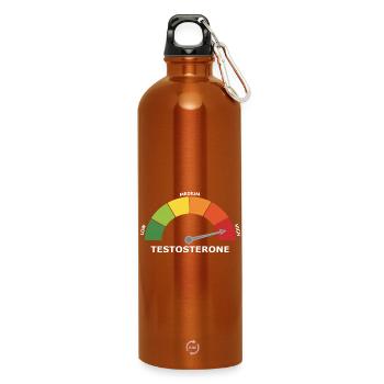 Testosteron Kraftsport Gym Pumper Low Cortisol JGA - Trinkflasche mit Karabiner 750 ml - Orange - Vorne