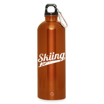 Skieur de compétition - Gourde en inox avec mousqueton 750 ml - orange - Devant