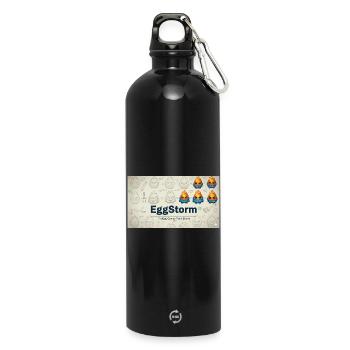 FireEgg Games Team - Water Bottle with carabiner 750 ml - black - Front