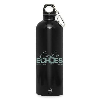 Synthesizer Modular Addicted Endless Echoes - Water Bottle with carabiner 750 ml - black - Front