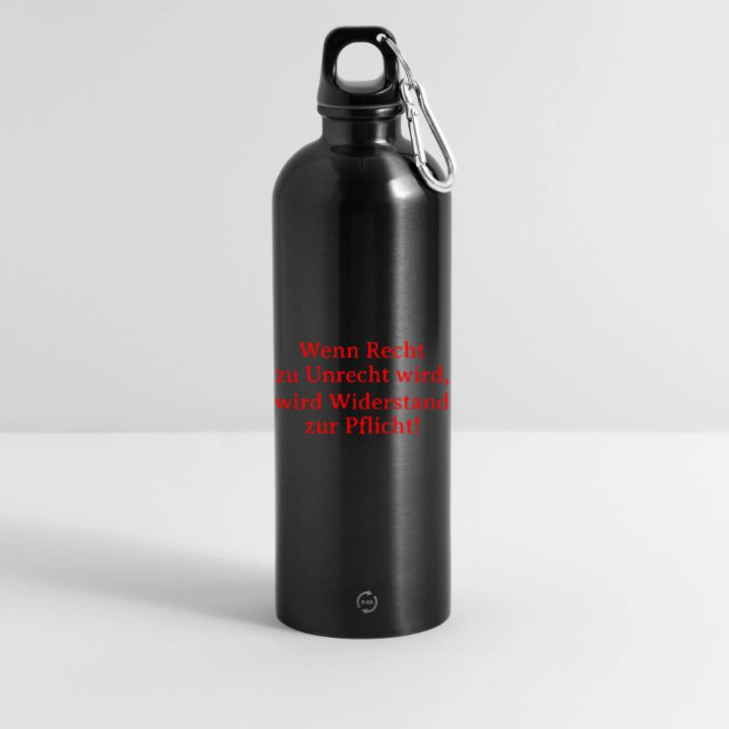 Le bien devient mal, la résistance devient un devoir Gourde en inox avec mousqueton 750 ml