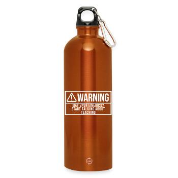 Lehrer - Trinkflasche mit Karabiner 750 ml - Orange - Vorne