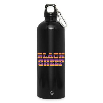 black sheep - Water Bottle with carabiner 750 ml - black - Front