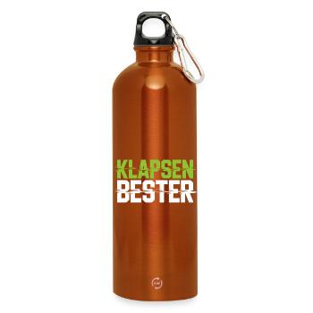 Meilleure phrase folle du bureau - Gourde en inox avec mousqueton 750 ml - orange - Devant