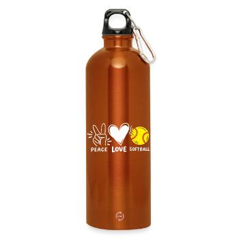 Softball-Spieler Softball - Trinkflasche mit Karabiner 750 ml - Orange - Vorne