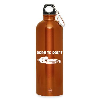 Course de Voiture Drift Énergique - Gourde en inox avec mousqueton 750 ml - orange - Devant