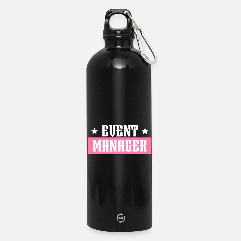 Event Manager tshirt rose noir - Gourde en inox avec mousqueton 750 ml - noir