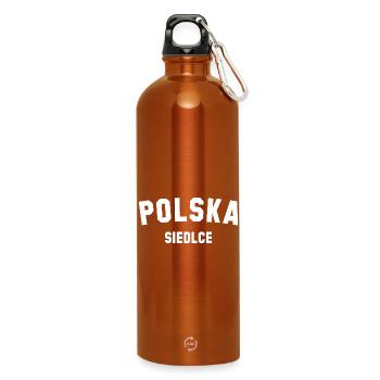 SIEDLCE Polska Poland Polen - Water Bottle with carabiner 750 ml - burnt orange - Front