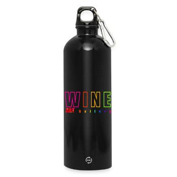 Vin - ART - Gourde en inox avec mousqueton 750 ml - noir - Devant