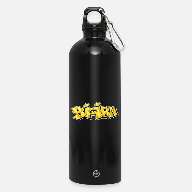 Bärn Graffiti - Trinkflasche mit Karabiner 750 ml - Schwarz