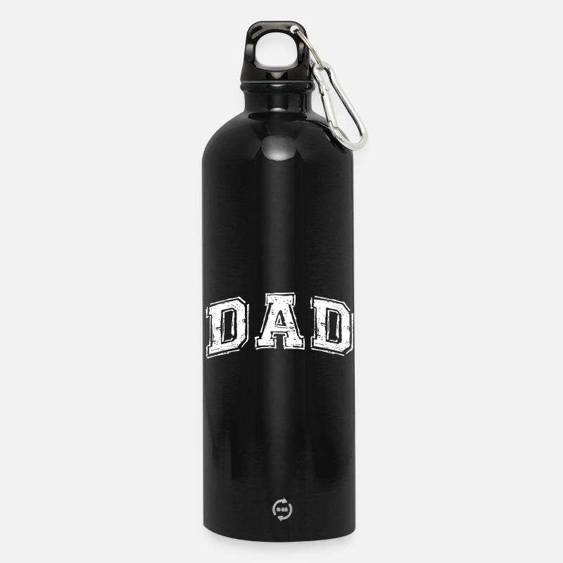 Dad Papa Vater - Trinkflasche mit Karabiner 750 ml - Schwarz