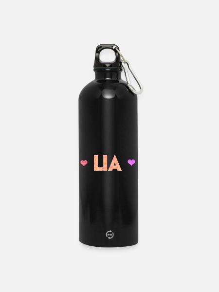 Lia - Trinkflasche mit Karabiner 750 ml - Schwarz