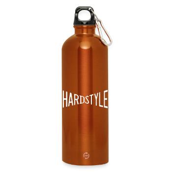 hardstyle musique dansant disco record deejay dj renommée - Gourde en inox avec mousqueton 750 ml - orange - Devant