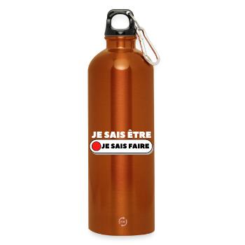Je sais être je sais faire - Gourde en inox avec mousqueton 750 ml - orange - Devant