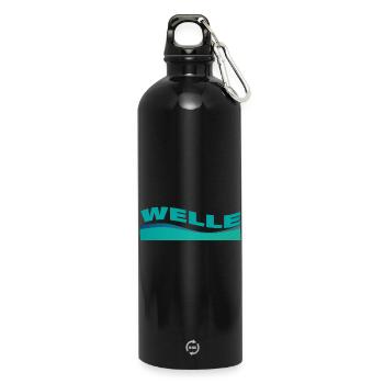 WAVE - Water Bottle with carabiner 750 ml - black - Front