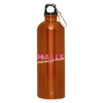 MALLE Promille-Pilot - Trinkflasche mit Karabiner 750 ml - Orange - Vorne