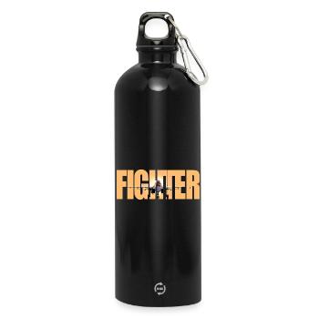 Chasseur Su-30SM - Gourde en inox avec mousqueton 750 ml - noir - Devant