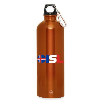 Iceland - Water Bottle with carabiner 750 ml - burnt orange - Front