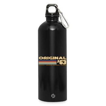 1963 - Trinkflasche mit Karabiner 750 ml - Schwarz - Vorne