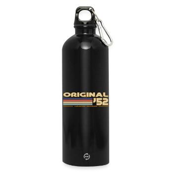 1952 - Water Bottle with carabiner 750 ml - black - Front