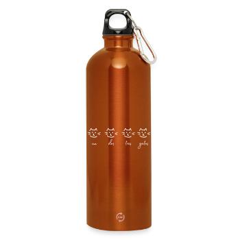 eins zwei drei katzen - Trinkflasche mit Karabiner 750 ml - Orange - Vorne