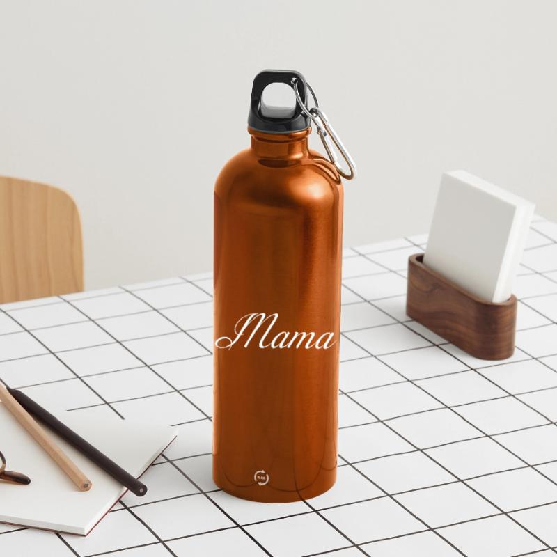 Mama Script Elegance Water Bottle with carabiner 750 ml