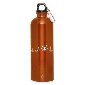 Battement de cœur des pom-pom girls - Gourde en inox avec mousqueton 750 ml - orange - Devant