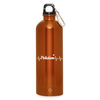 Heartbeat Potsdam - Water Bottle with carabiner 750 ml - burnt orange - Front