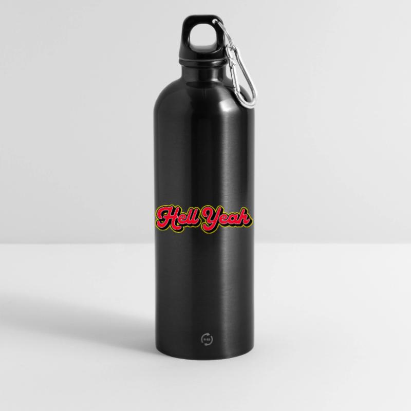 Hell Yeah 3D Retro Script Gourde en inox avec mousqueton 750 ml