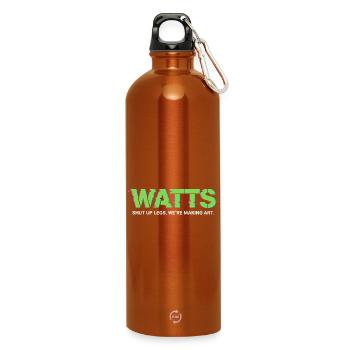 WATTS Neon Pop Art Tee - Water Bottle with carabiner 750 ml - burnt orange - Front
