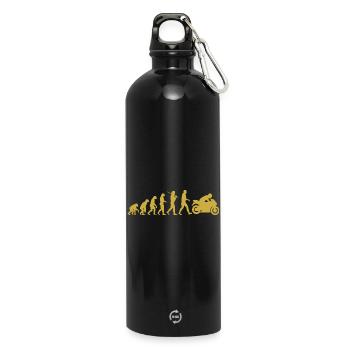 Motorrad-Evolution - Trinkflasche mit Karabiner 750 ml - Schwarz - Vorne