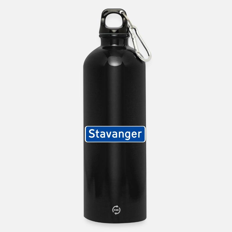 Stavanger - Trinkflasche mit Karabiner 750 ml - Schwarz