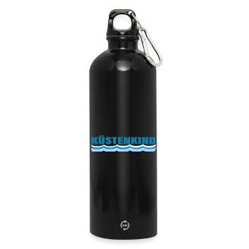 Coastal Child - Water Bottle with carabiner 750 ml - black - Front