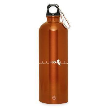 Mountain Pulse Snowboarder - Trinkflasche mit Karabiner 750 ml - Orange - Vorne