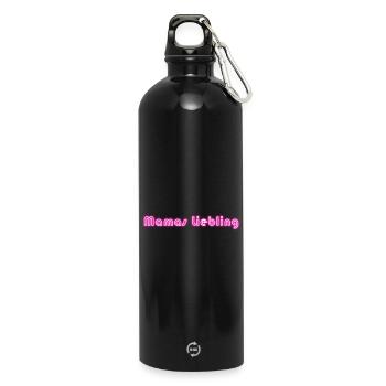 Mamas favorite - Water Bottle with carabiner 750 ml - black - Front