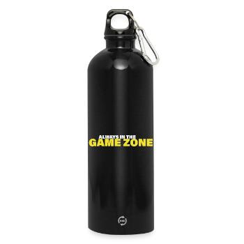 GAME ZONE - Trinkflasche mit Karabiner 750 ml - Schwarz - Vorne