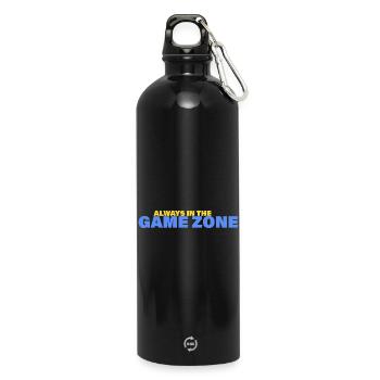 GAME ZONE - Trinkflasche mit Karabiner 750 ml - Schwarz - Vorne