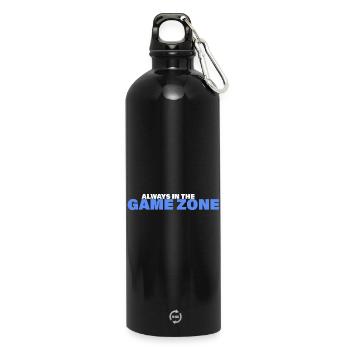 GAME ZONE - Trinkflasche mit Karabiner 750 ml - Schwarz - Vorne