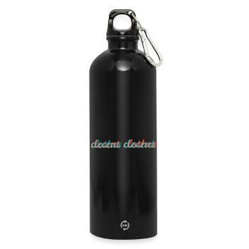 vêtements décents - Gourde en inox avec mousqueton 750 ml - noir - Devant