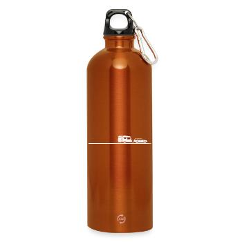 Chemise de camping caravane pour les amateurs de caravanes - Gourde en inox avec mousqueton 750 ml - orange - Devant