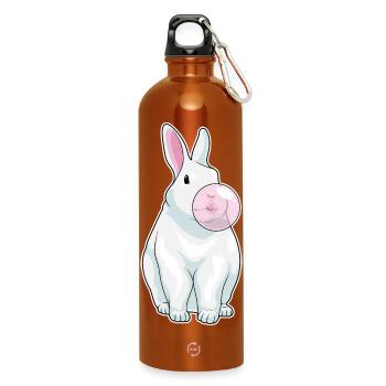 Gomme à mâcher de lapin - Gourde en inox avec mousqueton 750 ml - orange - Devant