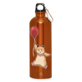 Ballon Hamster - Gourde en inox avec mousqueton 750 ml - orange - Devant