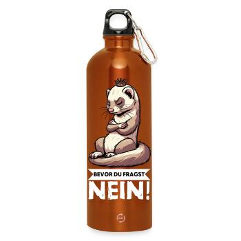 Avant que vous ne demandiez. Pas de furet-furet propriétaire - Gourde en inox avec mousqueton 750 ml - orange - Devant