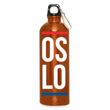 Oslo City Design  - Water Bottle with carabiner 750 ml - burnt orange - Front