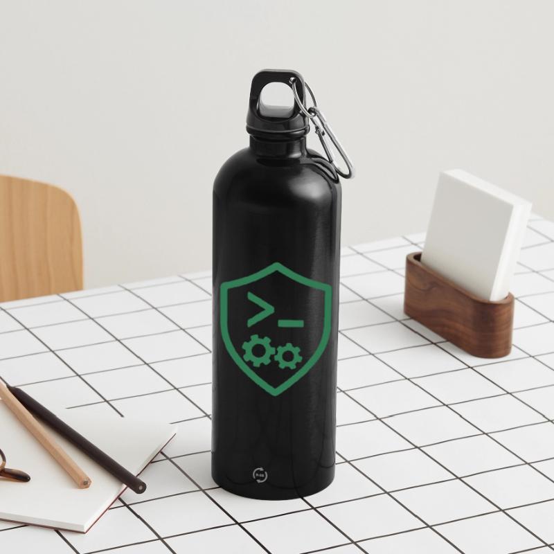 Code Shield with Gears Water Bottle with carabiner 750 ml