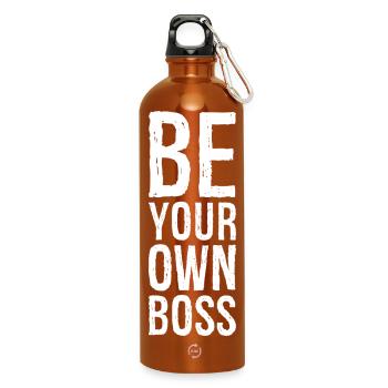 be your own - Water Bottle with carabiner 750 ml - burnt orange - Front
