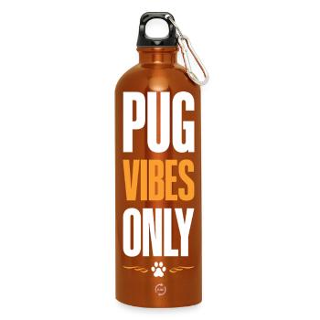Pug Vibes uniquement - Gourde en inox avec mousqueton 750 ml - orange - Devant